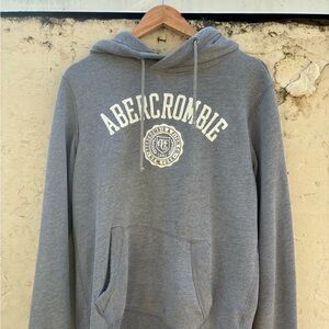 Y2K Abercrombie & Fitch Blue-Gray Hoodie for Men